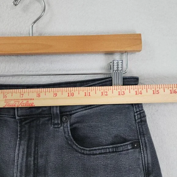 American Eagle Jeans Womens 6 Washed Black Mom Jean Stretch High Rise Denim - Picture 3 of 12